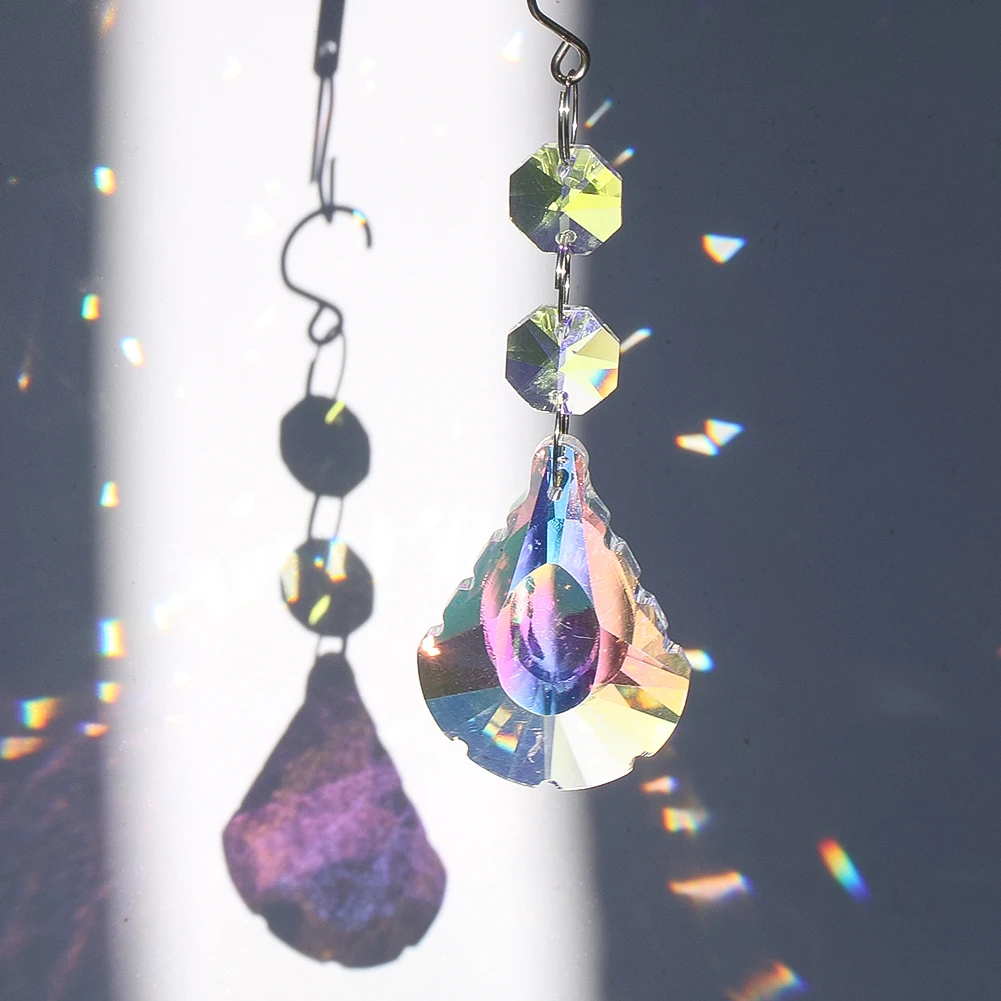 Suncatcher Crystal Hanging Sunshine Prism Garden Dazzling Light Wind Chimes Home Window Handmade Hanging Decoration Gift