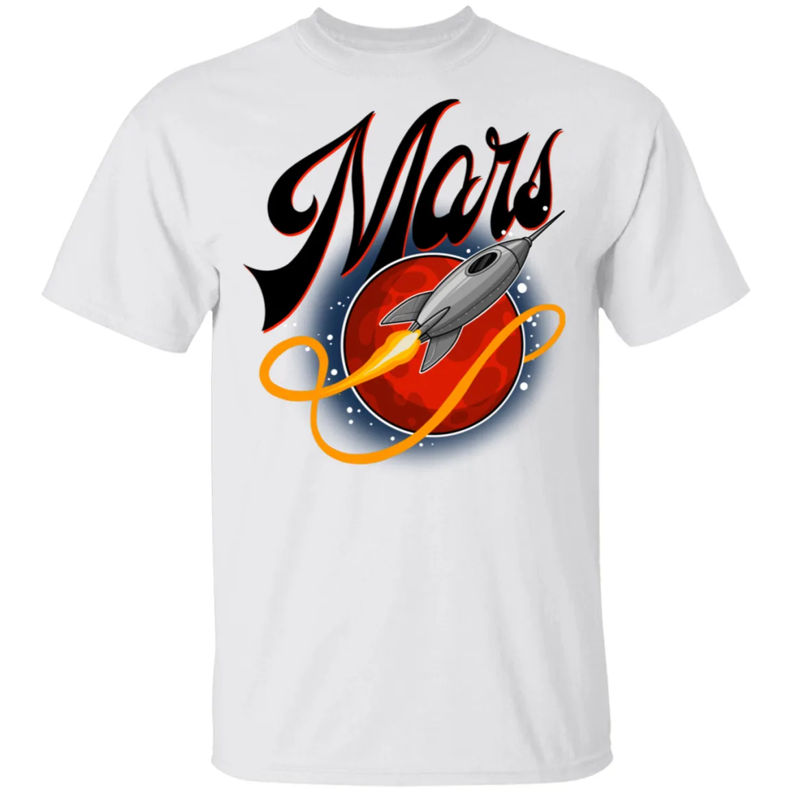 Men's Space Mars Space Ship Old Style T-Shirt