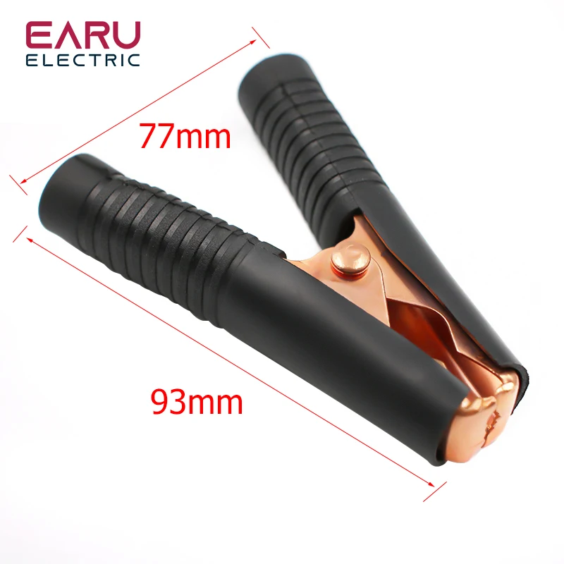 100A Automotive Alligator Battery Clips (Black), Suitable for Car Battery Chargers, Power Inverters, and Jumper Cable Connectors