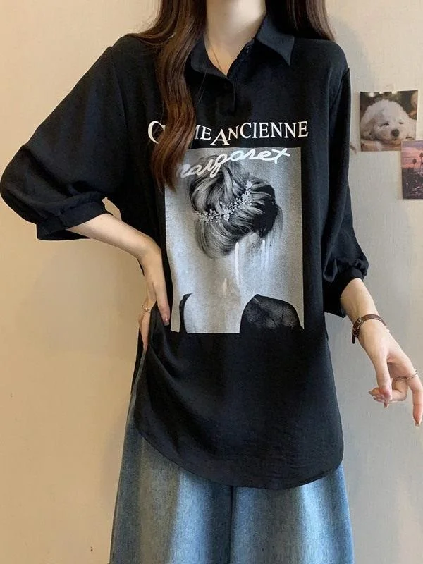 Slim Fit  Neck Short Sleeve T-Shirt Women's Fashionable Loose Style Summer Casual Top Large Size plus Size Available
