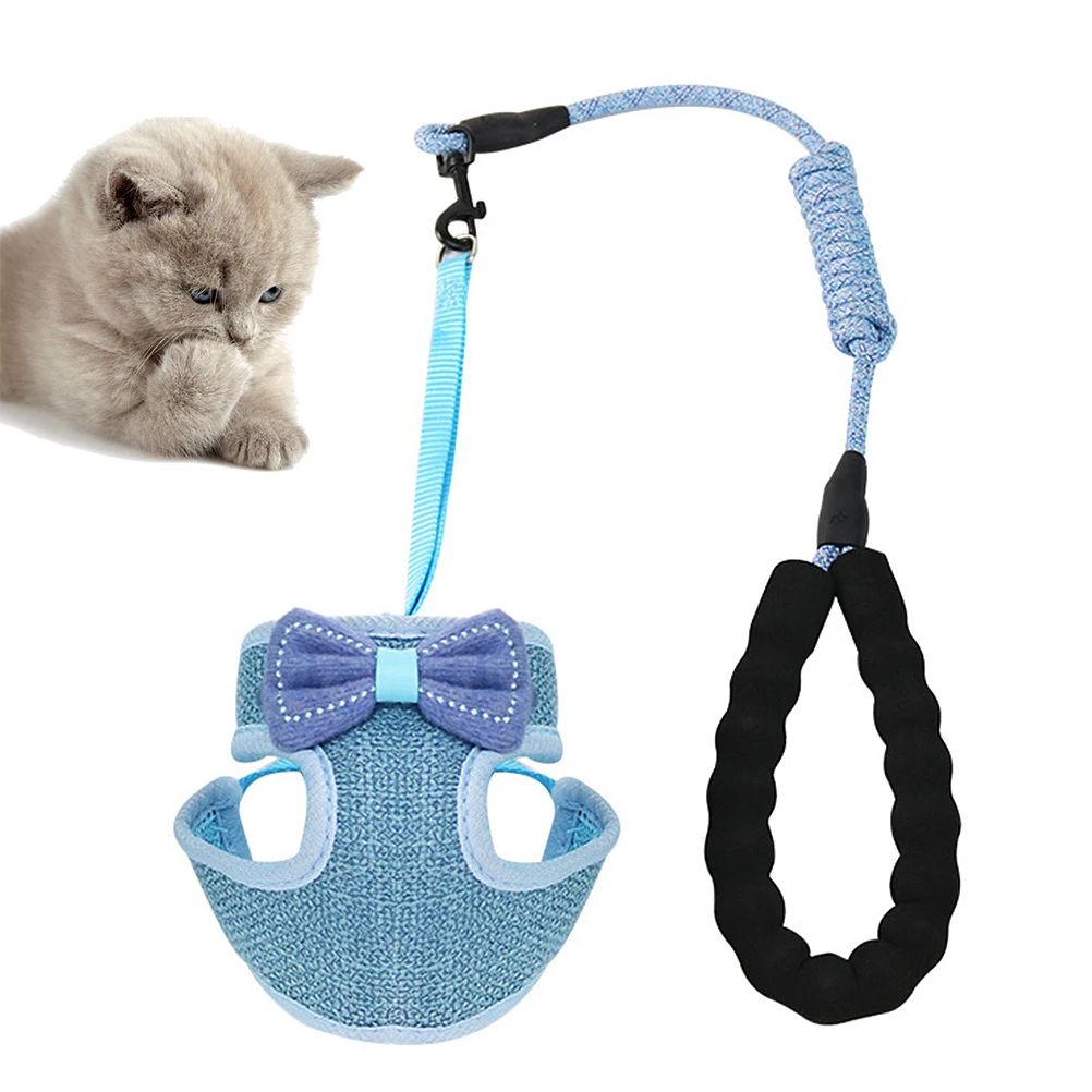 

Vest Style Cat Leash Walking Soft Adjustable Strap Harnesses Chest Pet Anti