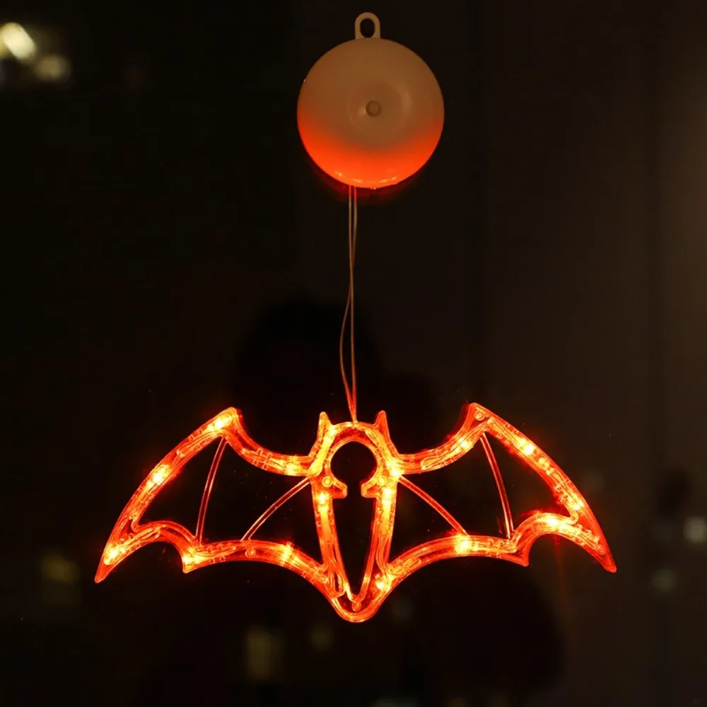LED Powered Halloween Suction Cup Light Suction Cup Mount Glowing Effect Pendant Hanging Lights Orange Color Hanging Design