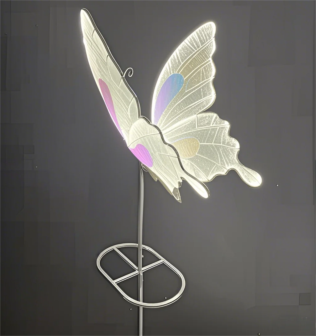 Iron Electric Butterfly Props, Intelligent, Dynamic, Luminous, Air Wings, Shopping Mall Performance, Party Decoration, Wedding