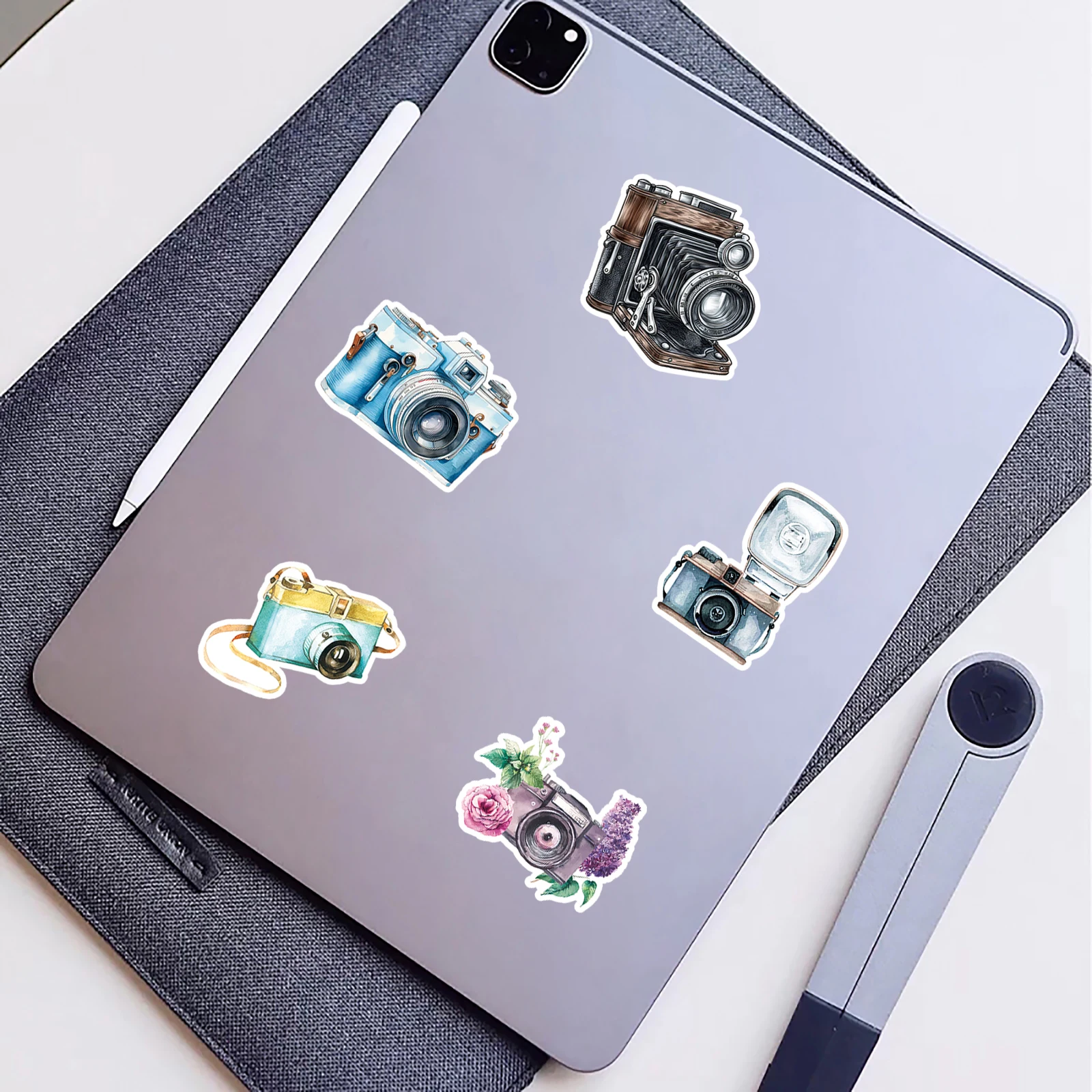 50Pcs Retro Camera Series Cartoon Cute Waterproof Sticker Skateboarding Snowboard Retro Vinyl Sticker