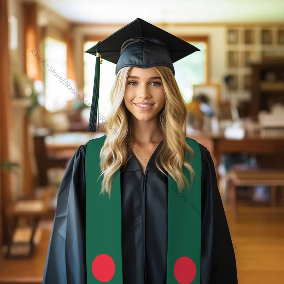 Graduação Roubou para Início Acadêmico, Bandeira Unisex de Bangladesh, Adulto Chorus Stole, Adulto Xaile Honor