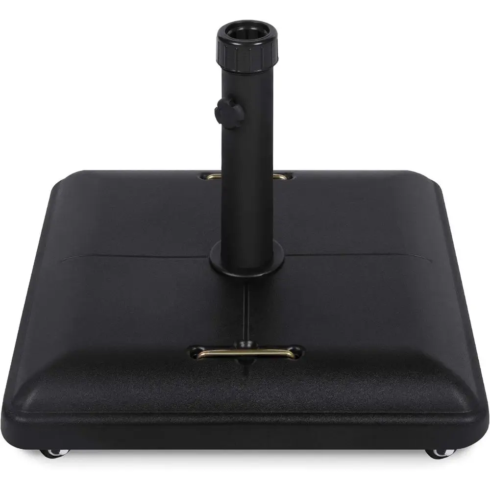 

81-Pound Durable Square Concrete Patio Umbrella Base with Locking Wheels and Handle