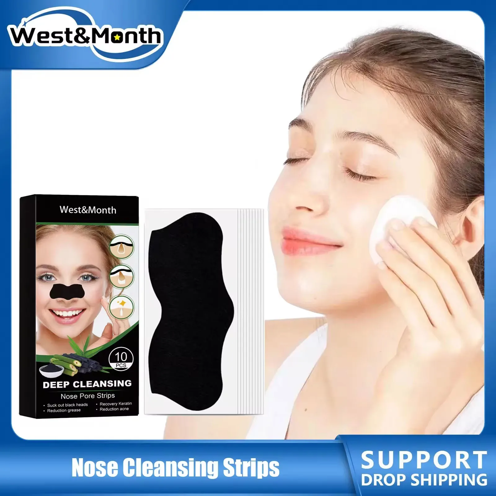 Blackhead Removal Mask Pimples Black Dots Treatment Pore Shrinking Effective Cleansing Firming Reduce Peeling Tear Off Nose Care