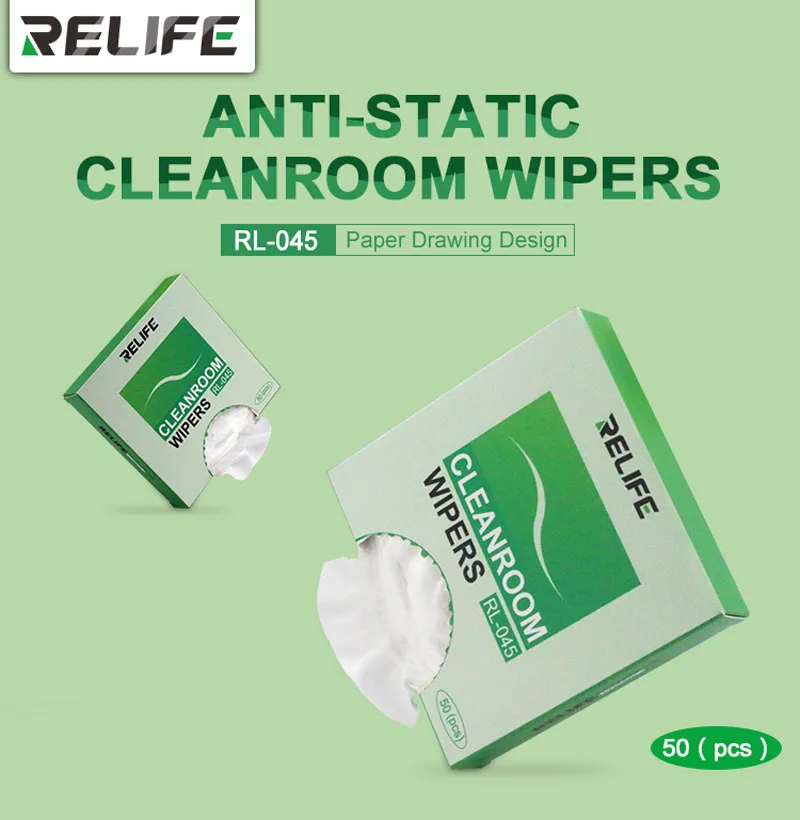 Relife RL-045 Anti-static Cleanroom Wipers Dust-Free Wipe Cloth Phone Screen Motherboard Electronic Parts Cleaning Cloth Wiper