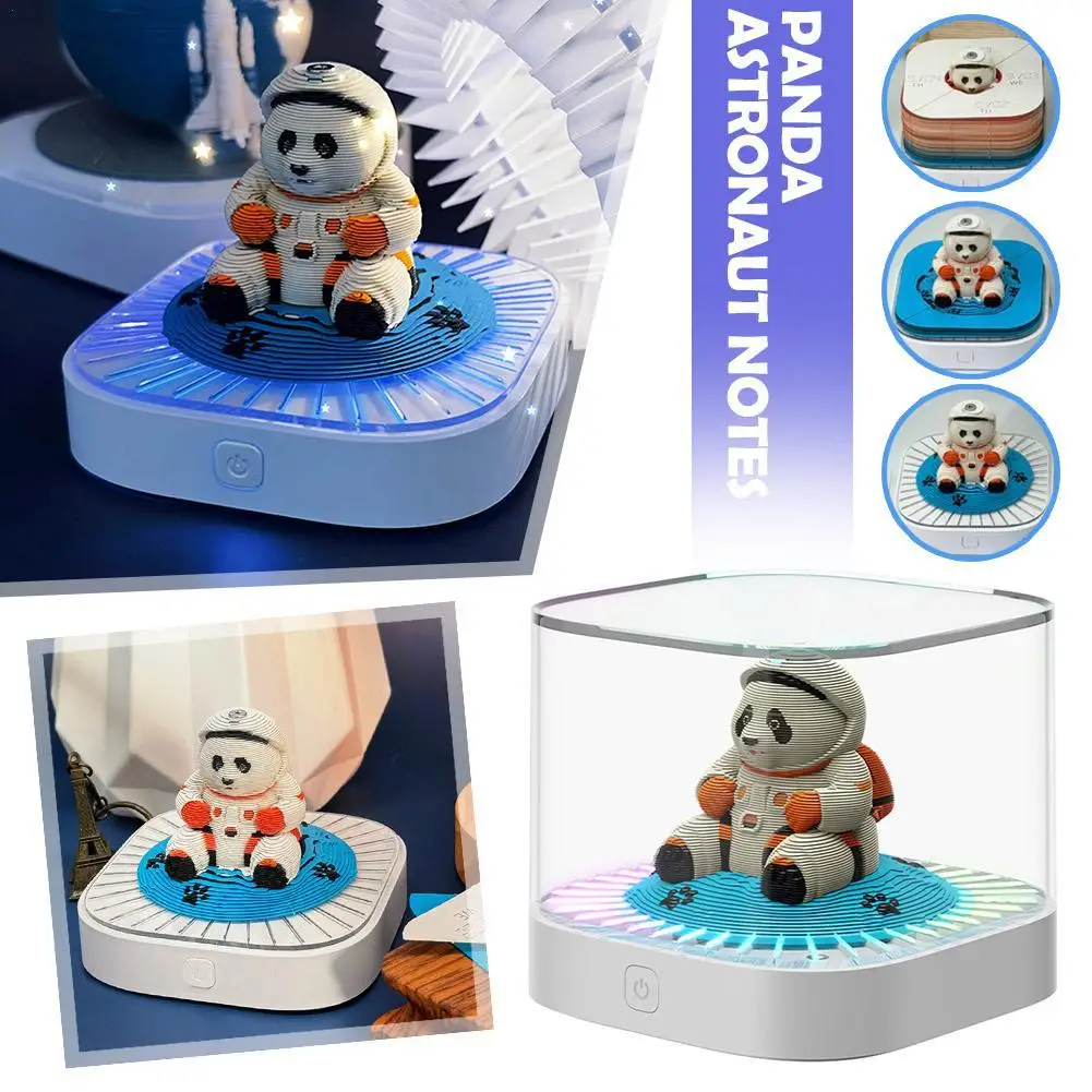 

3d Notepad 2025 Calendar Panda Astronaut Notes Luxury Stationery Gifts Table Decoration Paper Carving