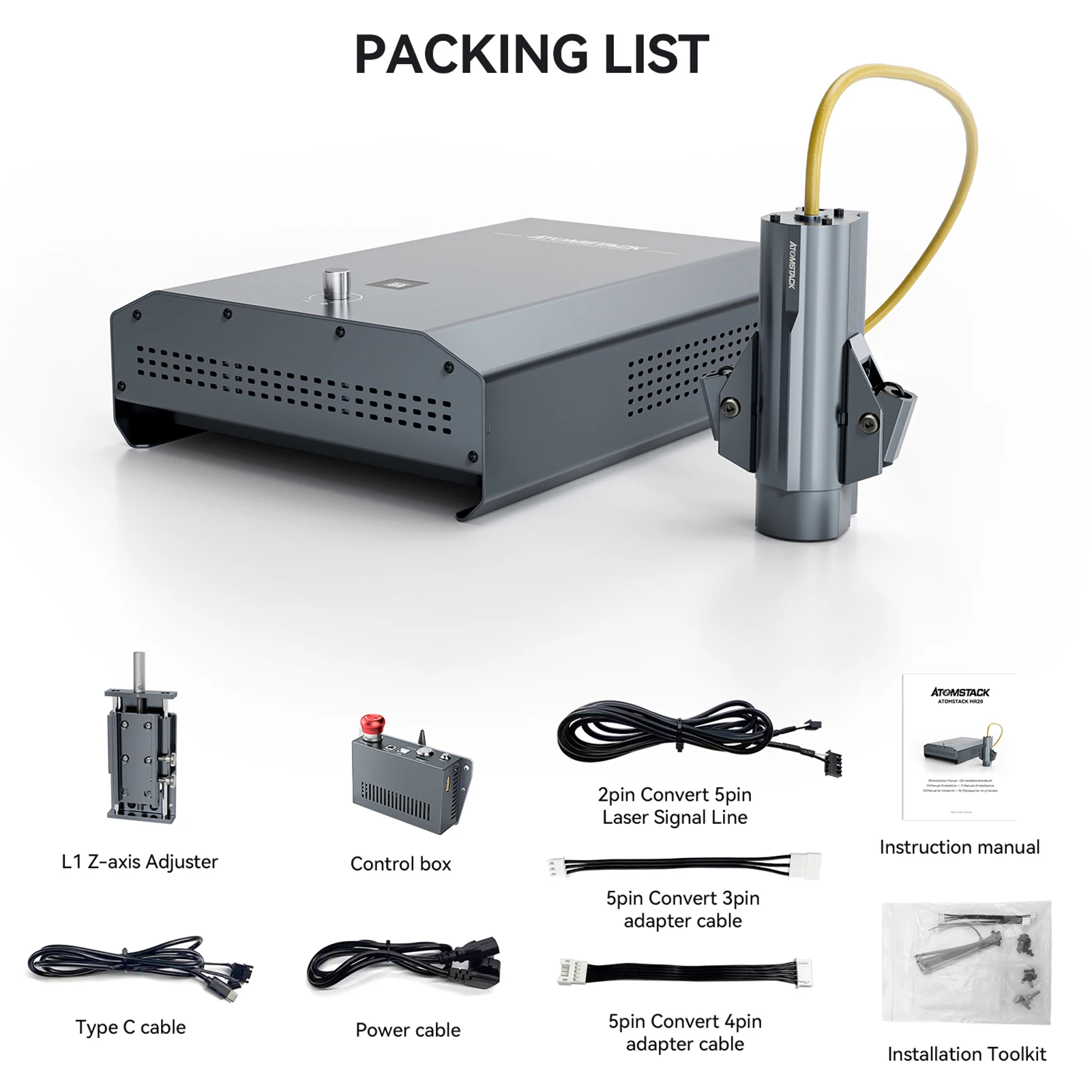 Modulo laser MR20 da 20 W Laser a infrarossi in fibra da 1064 nm con spot ultrafine Supporto rapido a doppia luce rossa per taglio profondo