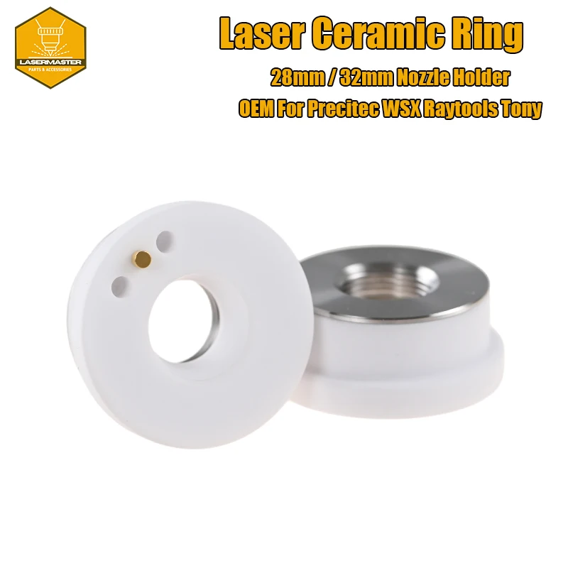 

Laser Ceramic 28/32mm OEM Precitec/WSX/Raytools Ceramic KT B2 CON P0571-1051-00001 Nozzle holder For Fiber Laser Cutting Head