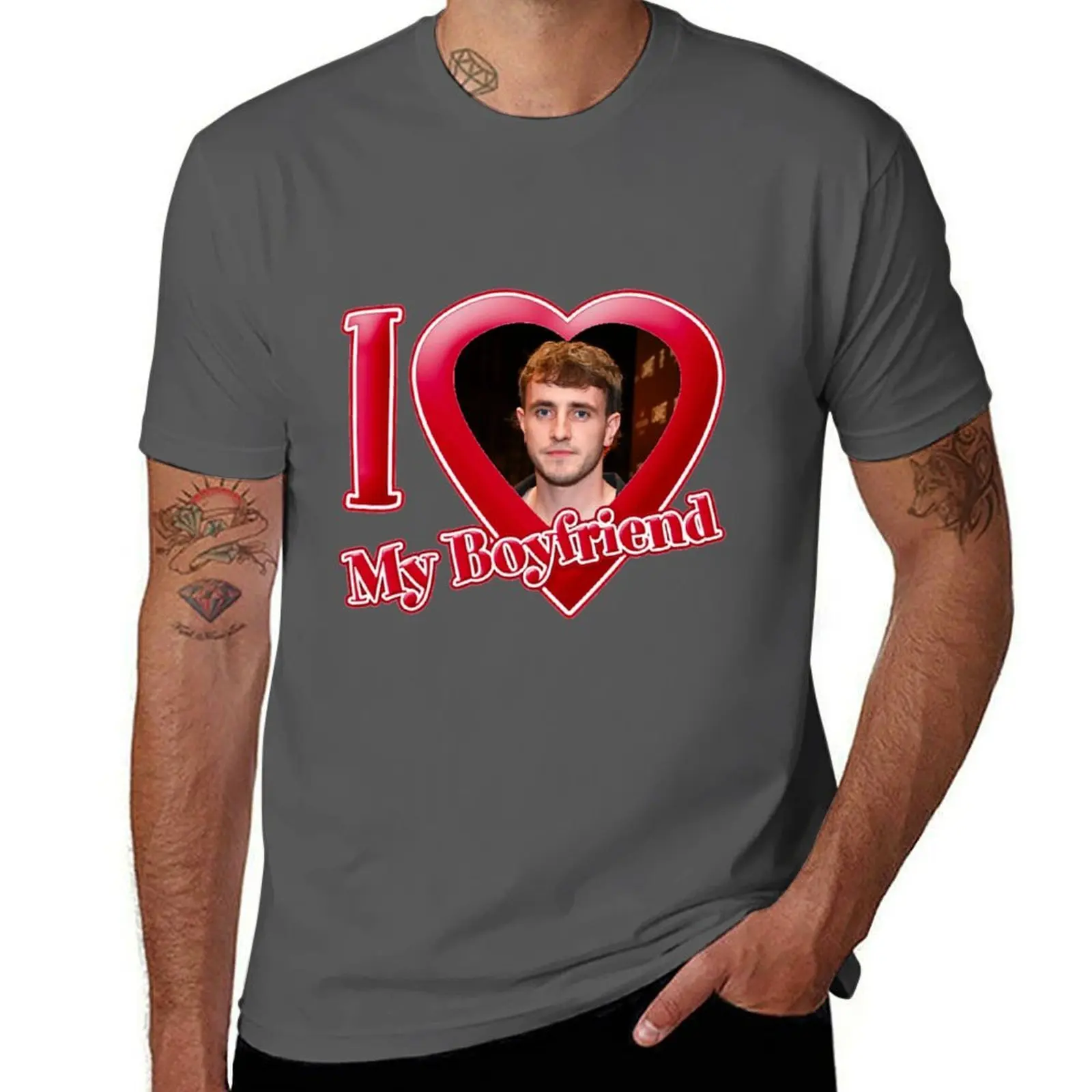 Camiseta I Love My Boyfriend Paul Mescal, camiseta deportiva transpirable para hombre