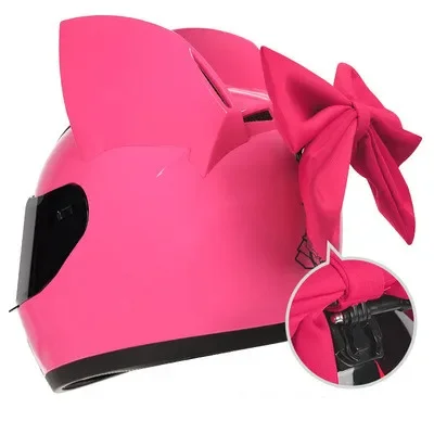 Crash safety motorcycle moped helmet Removable   cat ears