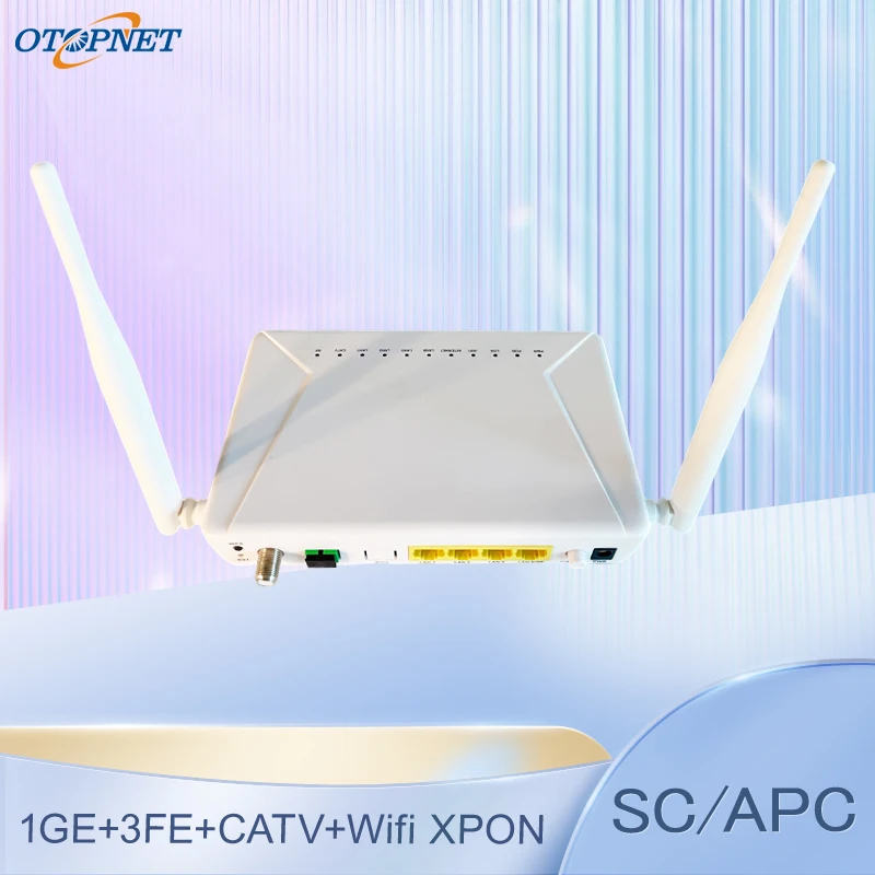 

1GE 3FE CATV Wifi XPON ONU Optical Fiber Terminal Equipment RL804GCW ONT Optic Network Unit SC APC Interface GPON EPON ONU