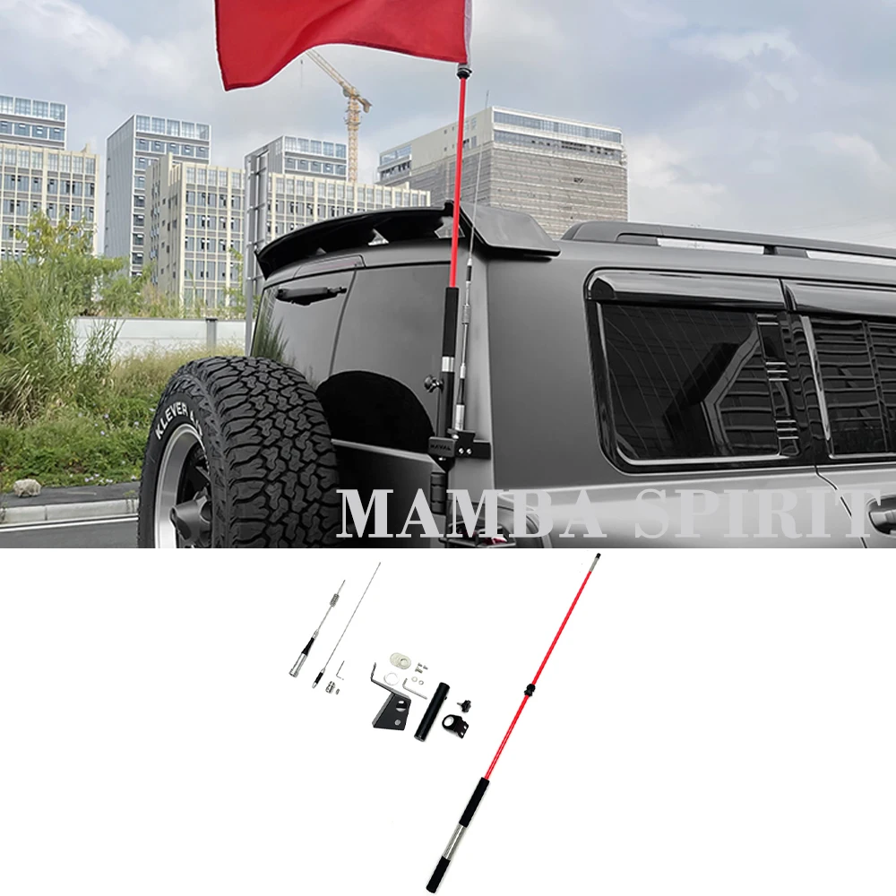 For Great Wall GWM Haval 2th H9 2024 2025 Tailgate Antenna Flagpole Bracket Platform Base Clamp Edge Off-road Tuning Accessories