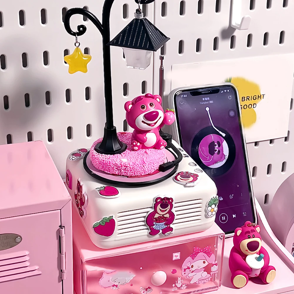 Miniso Lotso Strawberry Bear Bluetooth Stereo Birthday Gift Girl Boy Creative Practical Valentine To Girlfriend Desktop Ornament