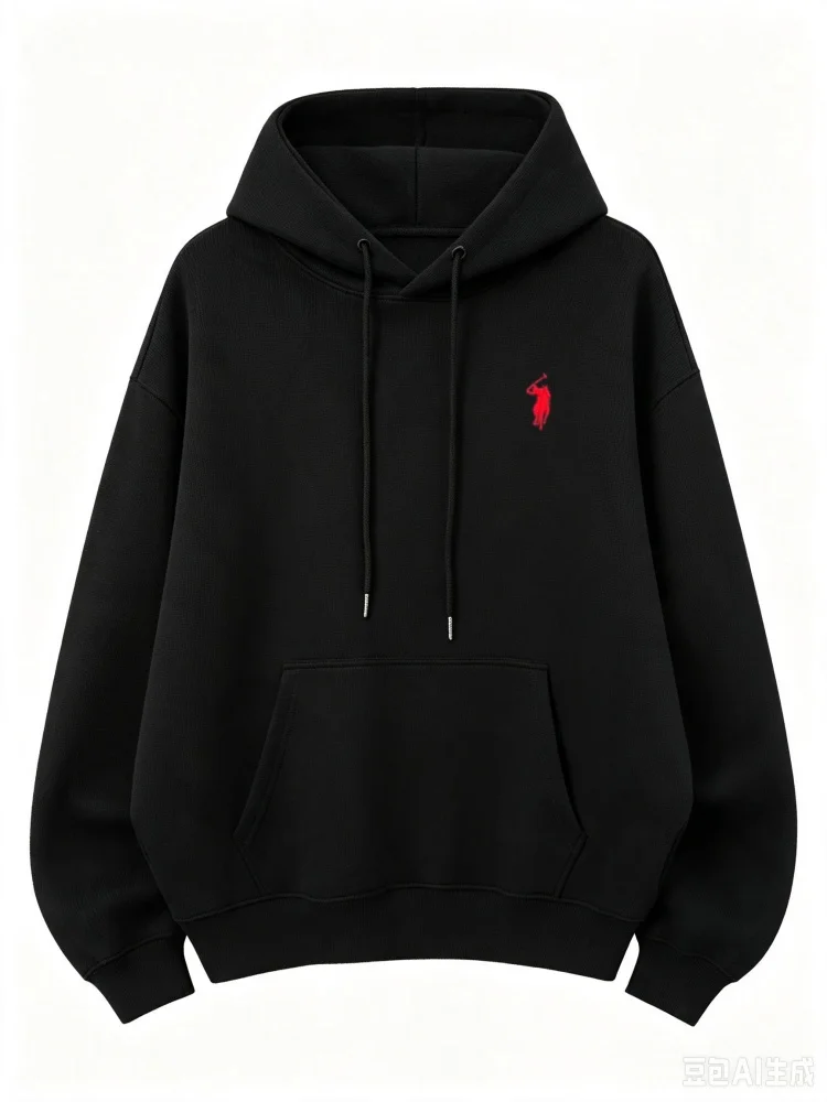 2026 heavyweight Korean style loose hooded sweatshirt men women long sleeved autumn high-end brand embroidered boutique pullover