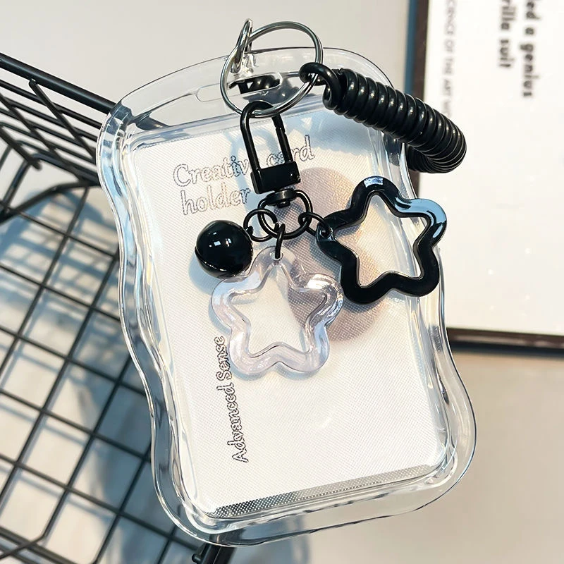 

Creative Design Kpop Photocard Holder Transparent Card Holder Keychain Photo Sleeves Bus Card Student Card Case Photo Protector