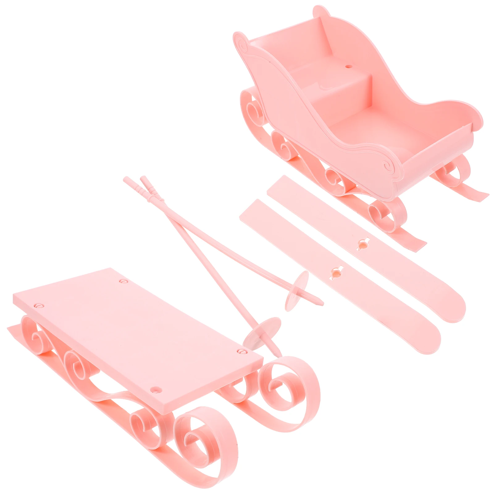 

Miniature Sleigh Ornament for Christmas Tree Holiday Desktop Mantle Decor Festive Table Centerpiece Metal Sleigh Charm Xmas