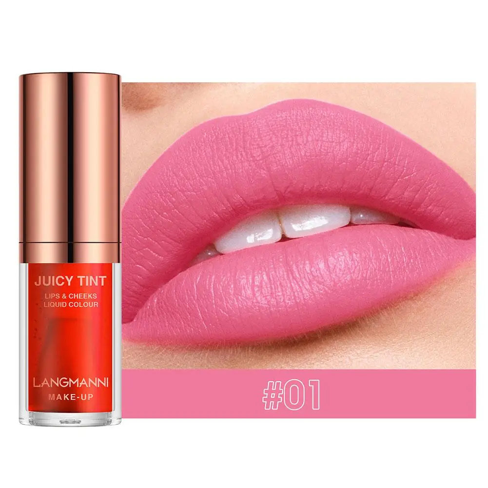 Liquid Lipstick Lip Gloss Cheek Tint Blusher Waterproof Lightweight Long-lasting Matte Lip Stain Lip Glaze For Women Cosmet O5s6