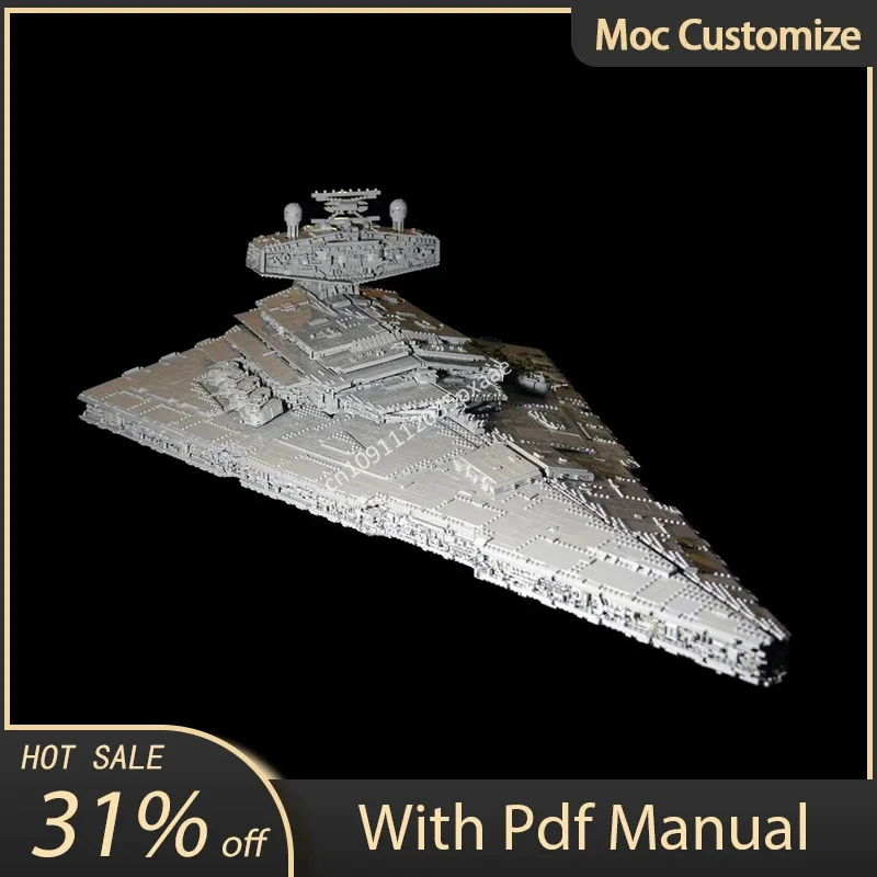 

19579 шт. Moc 77525 Star Cruiser ISD интимлятор Star Destroyer, строительные блоки, сделай сам, креативная сборка, кирпичи, игрушки, подарки для детей