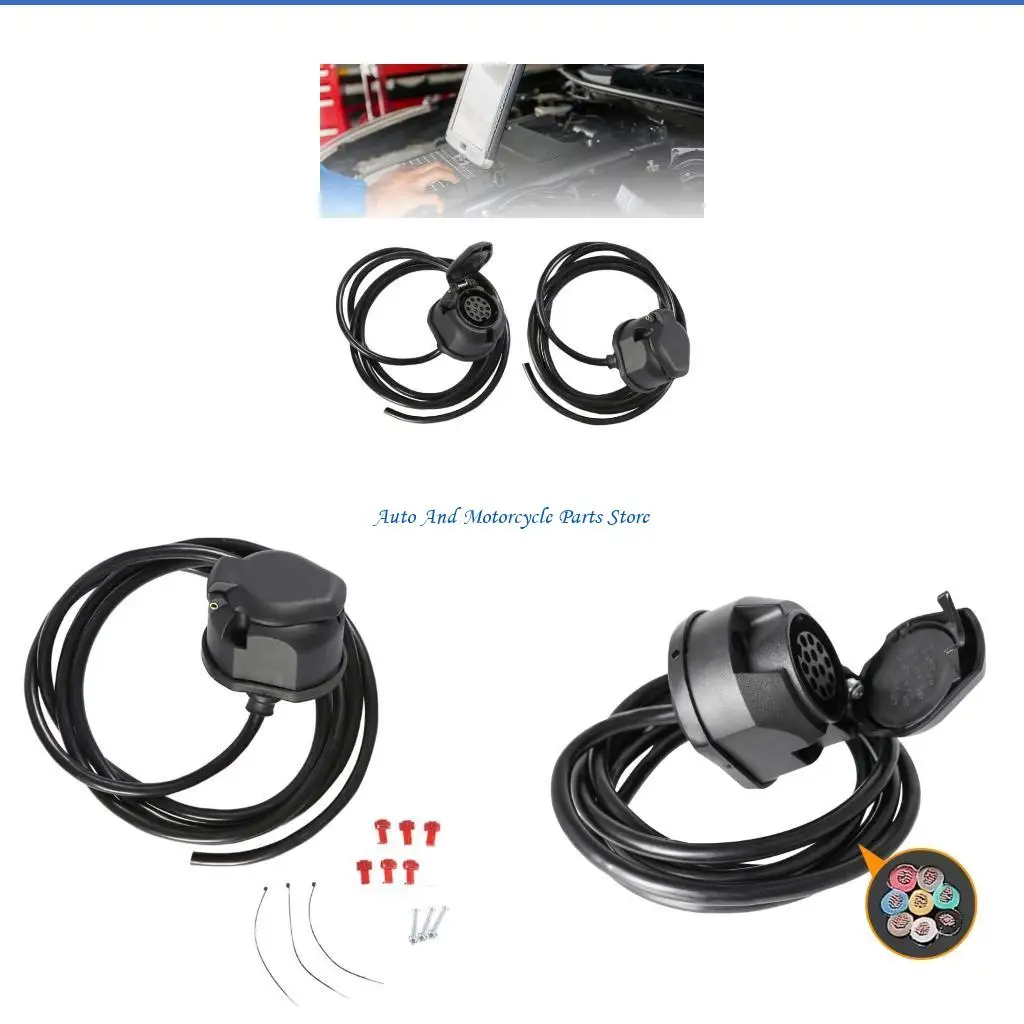 

P9FD 12V 13 Pin Towing Plug On The Car Trailer Caravans Electric Socket Connector