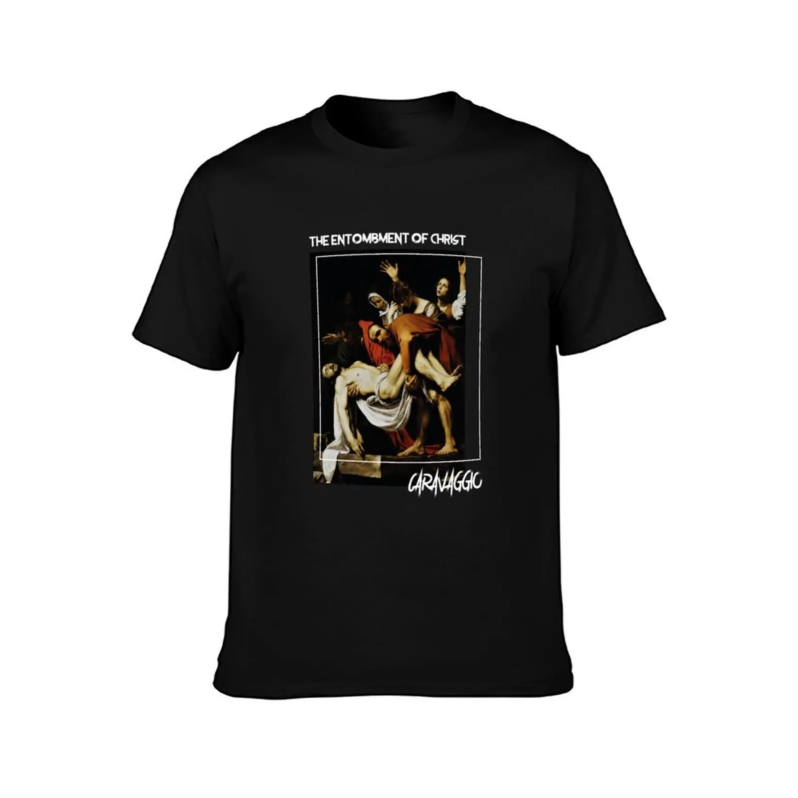 The Entombment of Christ (Caravaggio) T-Shirt Fashion Letter Print T-Shirt
