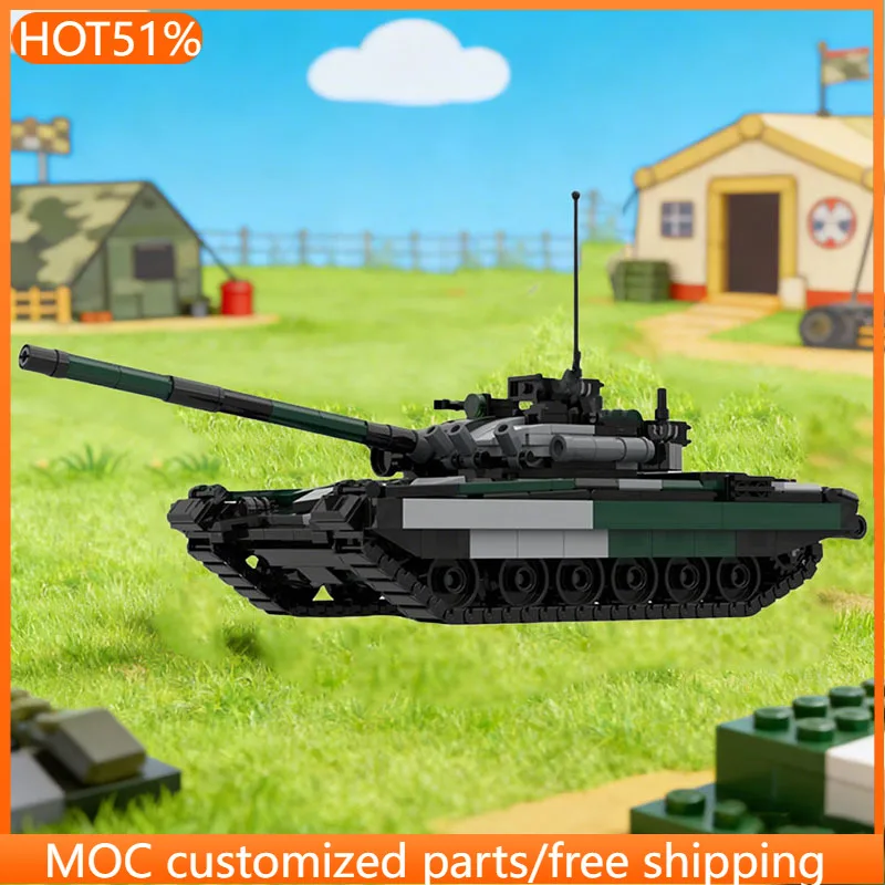 

678 PCS Military Tank Model KPZ TMOC-72M1 1983 MOC Customize Modular Building Block Model Brick Simple DIY Toy Birthday Gift