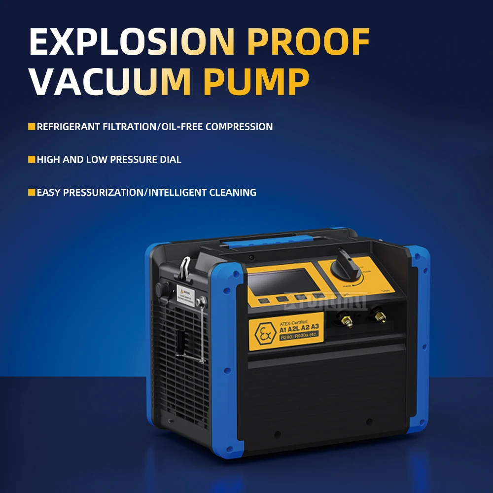 Recycling machine VA3-R24-EX Explosion-proof vacuum pump VA3-P7-EX Recycler for R290, R600a refrigerants