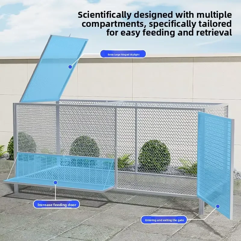 Large Wire Mesh Iron Frame Chicken Cage for Indoor/Outdoor Use All-Season Duck & Chicken Coop