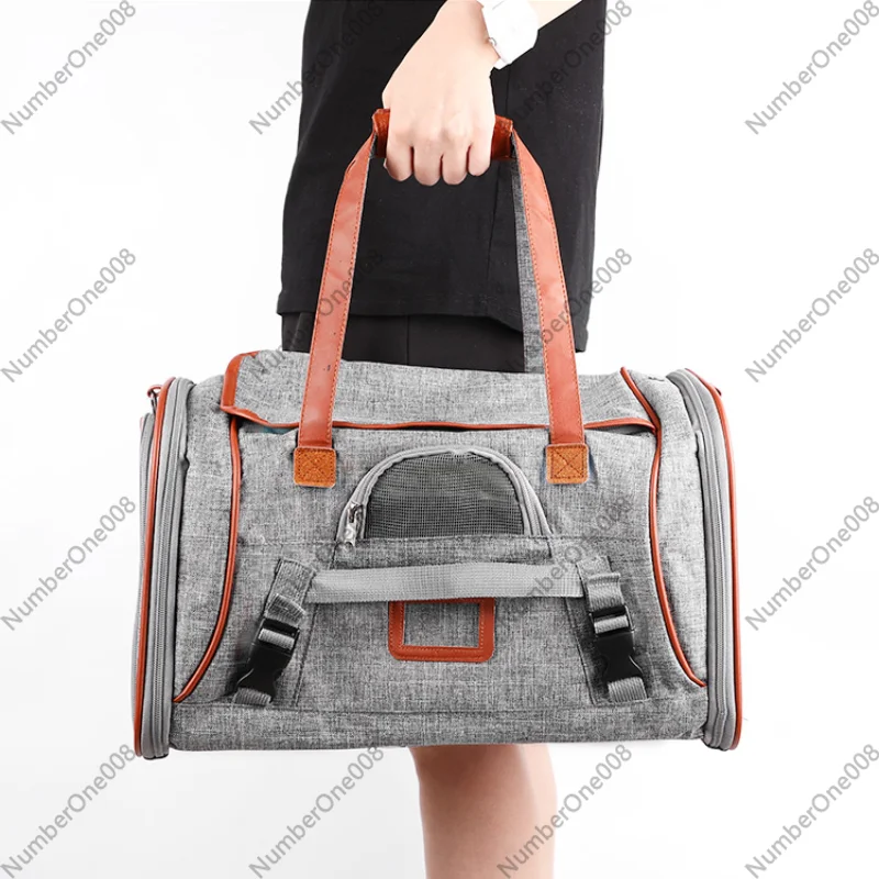 Airline Approved Cat Dog Carrier Backpack 17x13x9.5", Portable Soft-Sided Travel Bag with Locking Zipper for Cabin