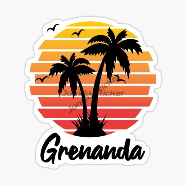 

GRENADA National Flag and Emblem Sticker for Decorate Car Van Bicycle Vinyl Self-adhesive Decal