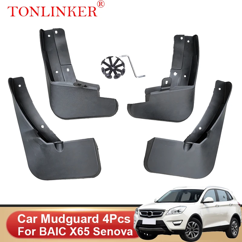 

TONLINKER Car Mudguard For BAIC X65 Senova 2020 Front Rear Mudguards Splash Guards Fender Mudflaps 4Pcs Accessories