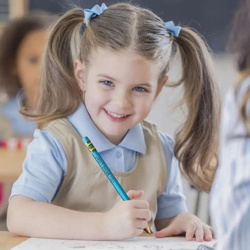 Lápices motivacionales divertidos para niños y estudiantes, 10 piezas, bonitos, animan a los refranes positivos, útiles escolares