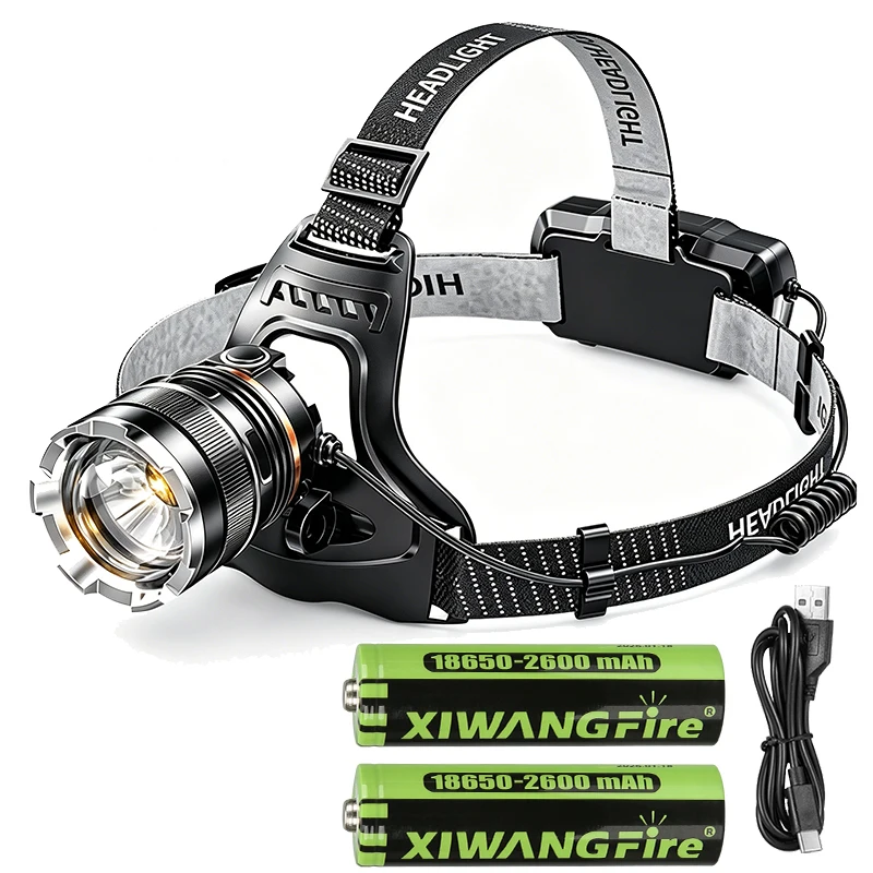 XHP90.2 Super Leistungsstarke Stirnlampe Wiederaufladbare Kopf Taschenlampe High Power Kopf Lampe 1000 Meter Scheinwerfer 2*18650 Angeln Laterne