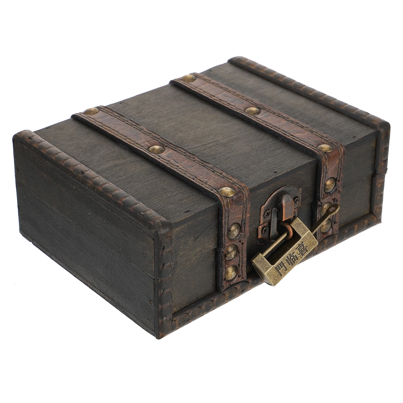 

1pc Retro Lock Desktop Storage Box Boxes Jewelry Desk Organizer Sundries Storage Holder Home Bedroom Jewelry Holder Decor
