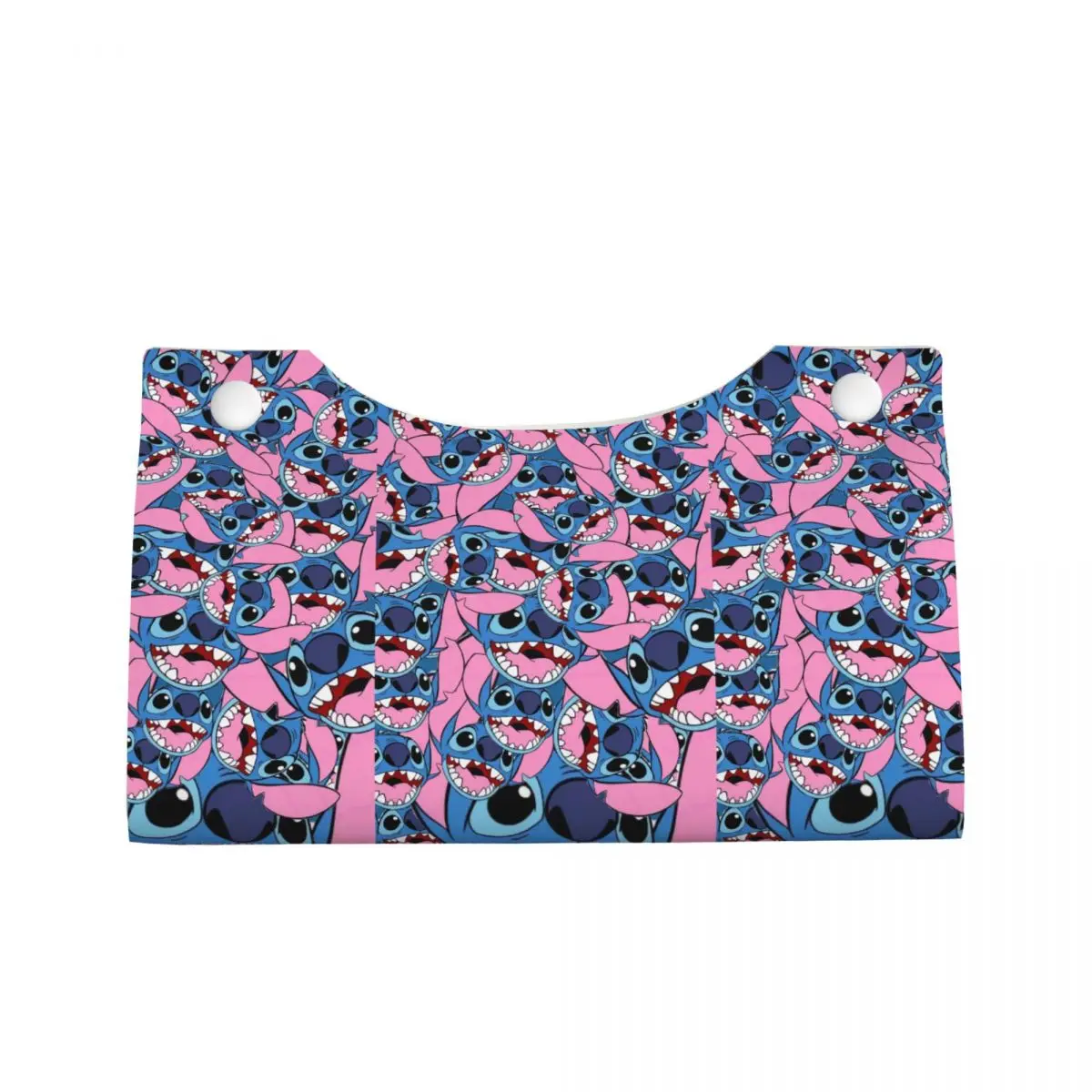 Custom Tissue Box Cover PU Leather Rectangular Stitch Cartoon Facial Tissues Holder for Car