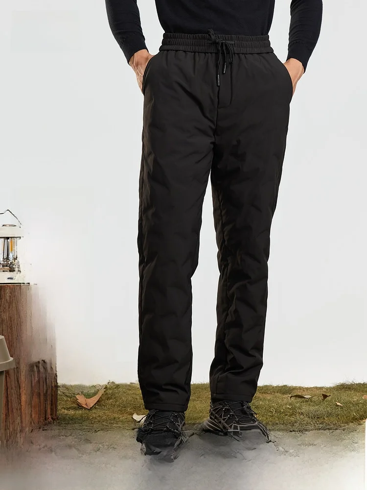 

Snow Flying 2026 Men's Outdoor Sports Warm down Pants Straight Leg Loose Comfortable Long Trousers Fashionable Urban Style