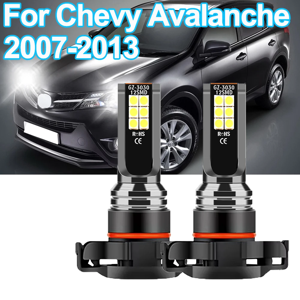 

For Chevy Avalanche 2007-2013 2PCS LED Fog Lights 6000K White 5000LM 3570 CSP chips Fog Lamp 5202/H16