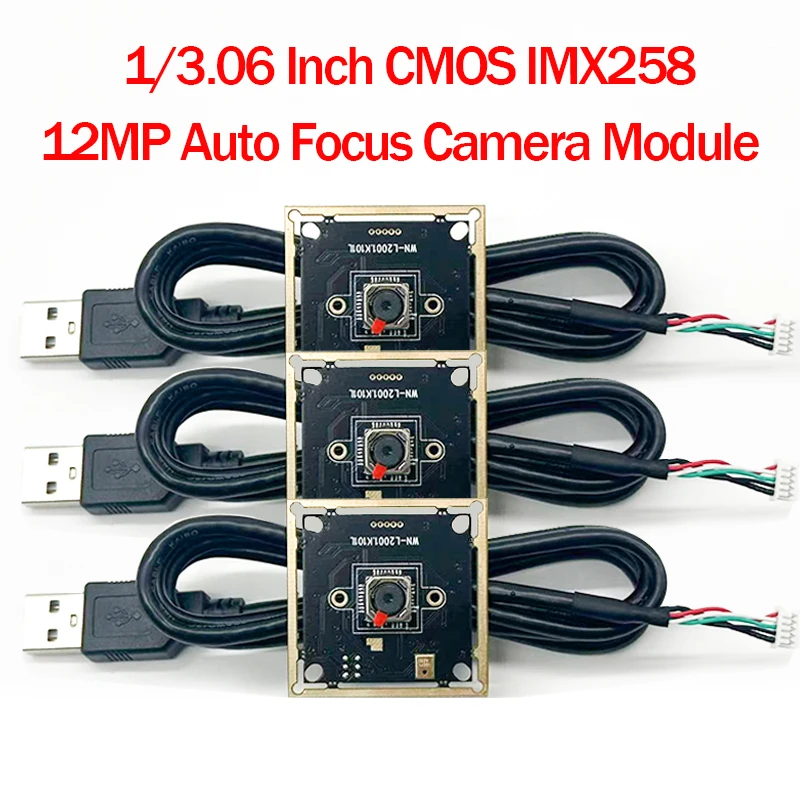 CMOS IMX258 4K 12MP Auto Focus 3840Hx3104V USB Camera Module Sensor UVC Protocol Plug and play With Digital Mic