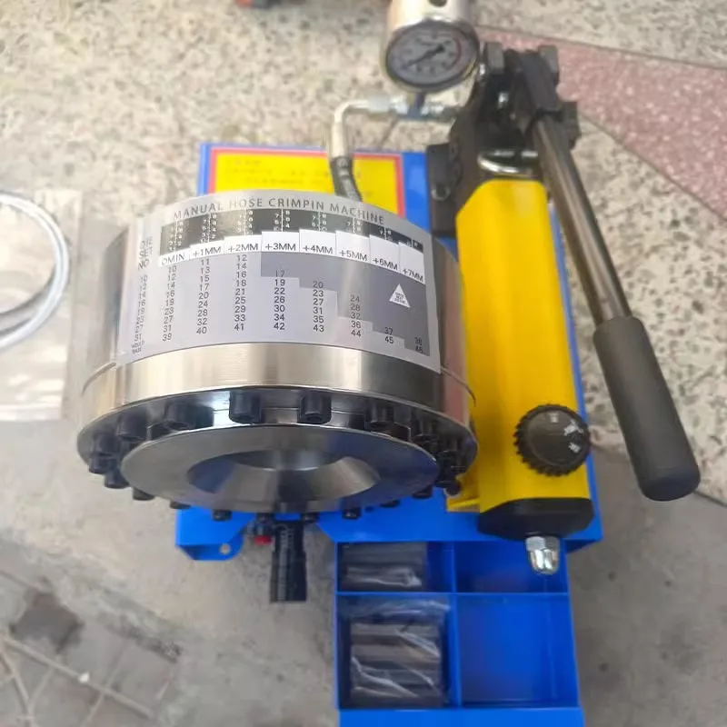 Crimping Machine Manual Hydraulic Press Household High Pressure Oil Explosion-proof Pipe Brake with 7 molds