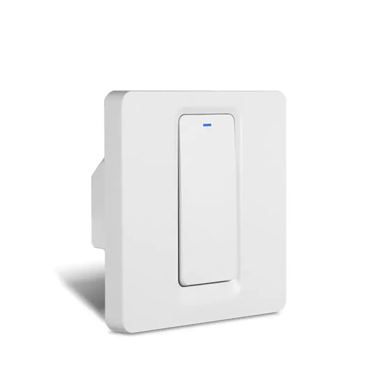 AB41-EU UK Neutral Wire Required 1 Way Tuya Wifi Smart Light Switch Wall Switches With LED Indicator App Control Smart Button