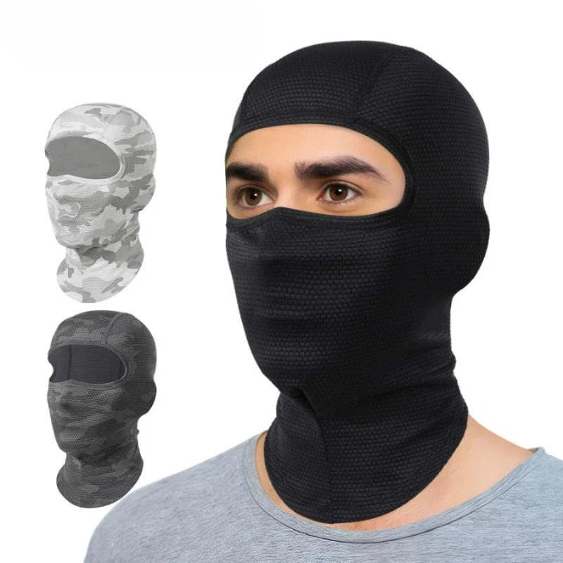 AliExpress Motorcycle Cooling Full Face Mask Summer Breathable Motorbike Riding Hood Neck Cover Motocross Cycling Helmet Headgear
