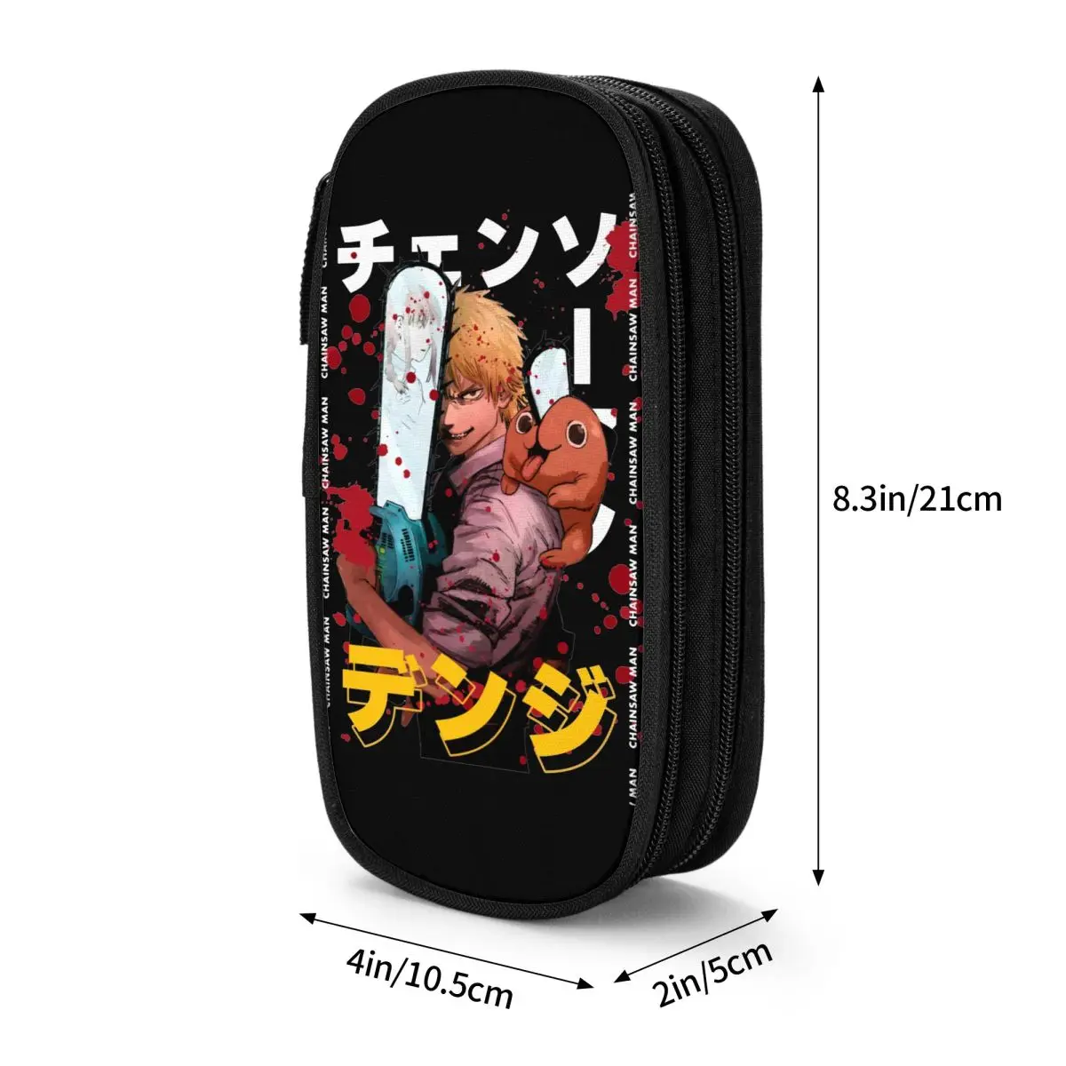 Cute Anime Chainsaw Man Pencil Case Aki Hayakawa Pochita Pencilcases Pen Big Capacity Bag materiale scolastico cancelleria regalo