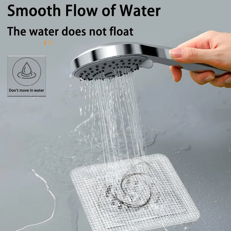 Disposable Hair Drain Catcher Fliter Mesh Anti-blocking Filter Floor Drains Sticker Shower Cover Kitchen Bathroom Sink Strainer