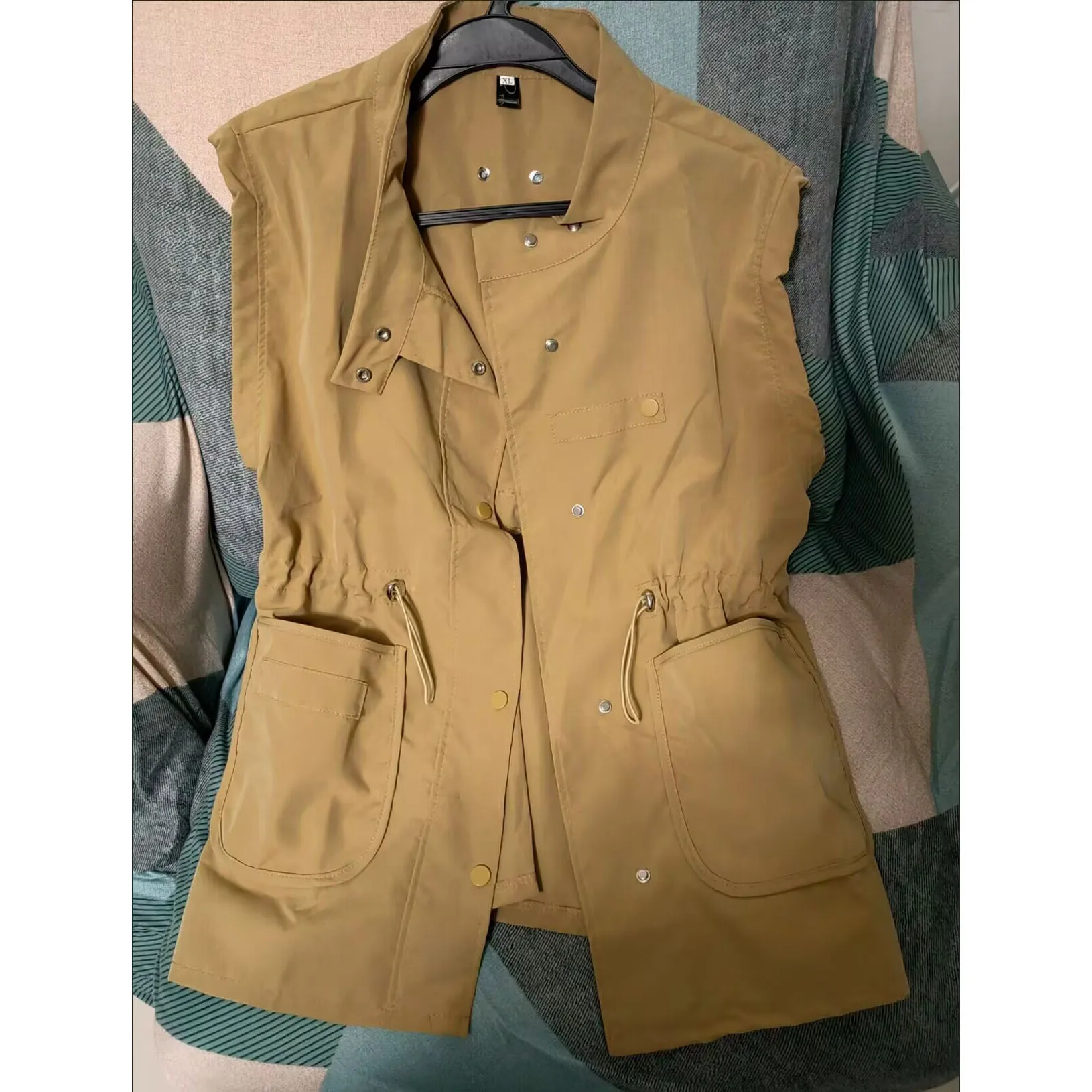 Design Sense Niche Femme Medium Long Styles Vest Spring Autumn Women Patchwork Waistcoat Korean Ladies Fashion Sleeveless Jacket