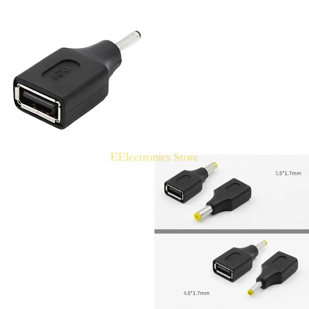 B03C Connector 3.0x1.1/3.5x1.35/4.0x1.7/5.5x2.1/5.5x2.5mm Male Socket to USB