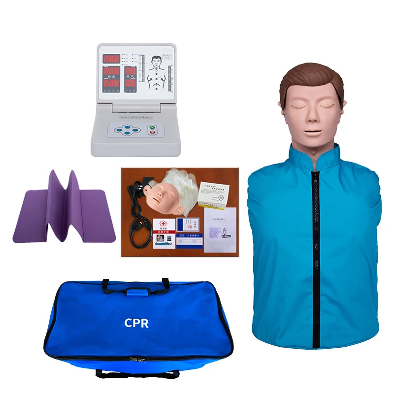 Half Body CPR Manikin With Controller First Aid Model Training Simulator Educational Science Teaching Collage