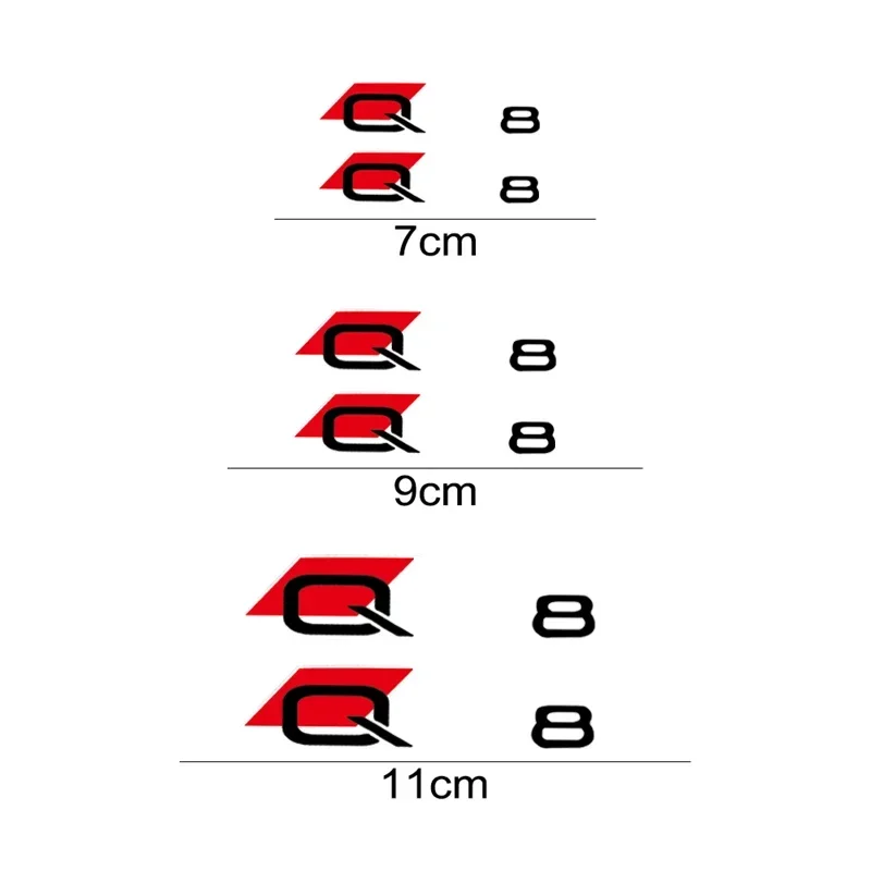 6pcs Car Decals Vehicle Caliper Sticker Tire Brake Cover Body Film Styling for Audi Q8 Emblem Auto Wheel Refitted Decoration