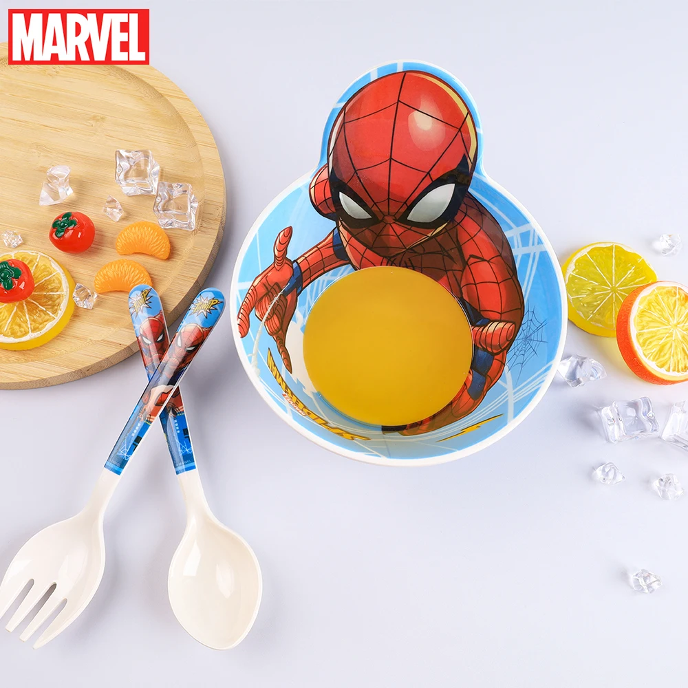 1 Stück Avengers Offiziell Lizenzierte Spider-Man Hulk Thor Melamin-Schüssel Hitzebeständige Bruchsichere Frühstücks-Müsli-Suppenschüssel Geschenk – Detail 7